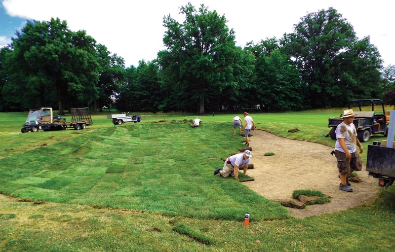 The art of golf course bunker removal Removing golf course bunker