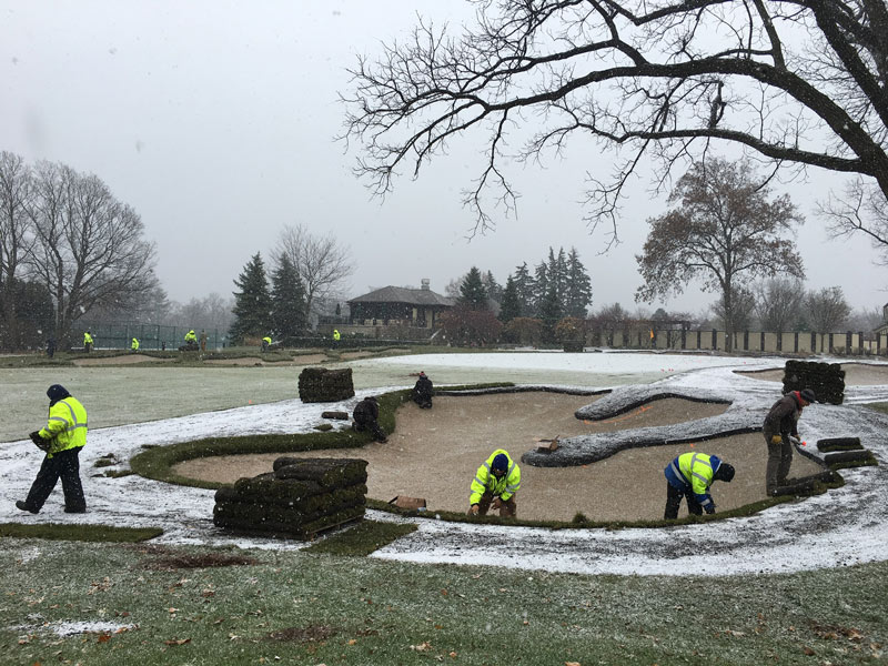 9 takes on golf course bunker renovations Bunker work