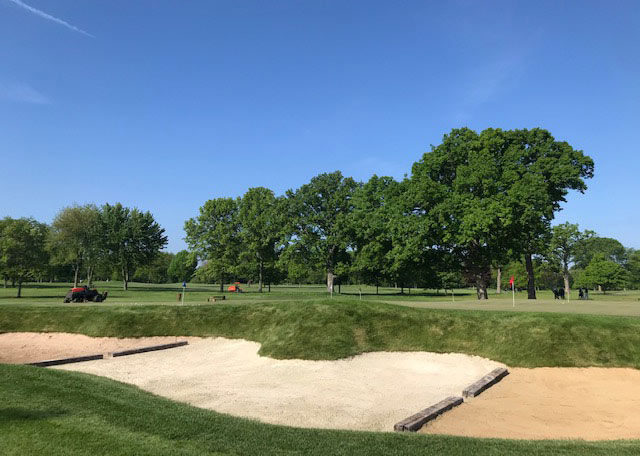 9 takes on golf course bunker renovations Test bunker sand
