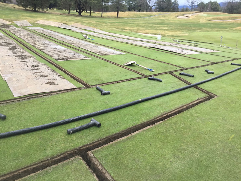 Weathering winter on the golf course Existing Greens Drainage XGD