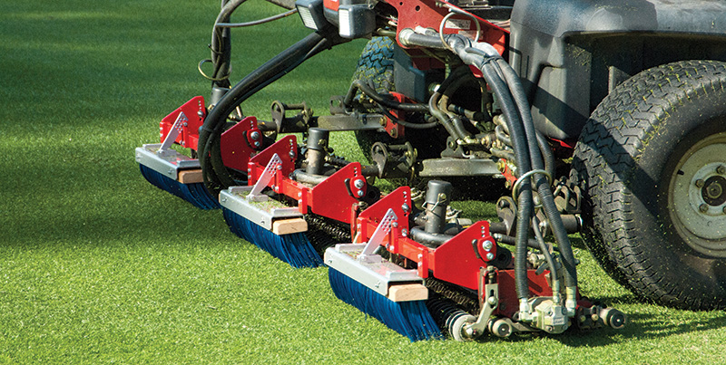 Turf brushing
