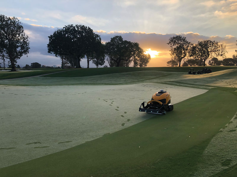 GPS technology in golf course management Robotic mower golf