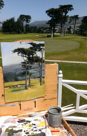 Superintendent painter creates course works of art Golf course painting