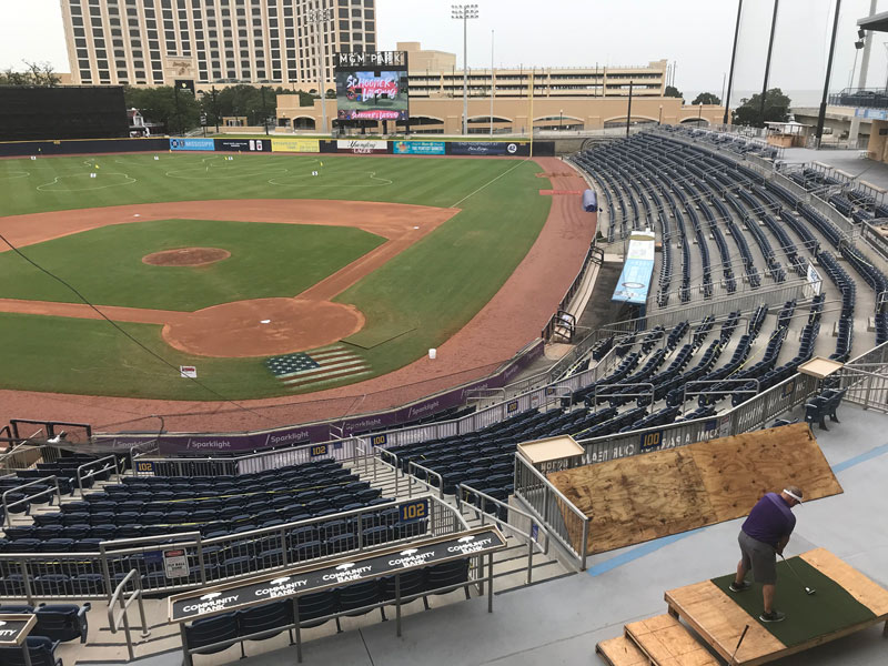 Ballpark turned golf course Baseball field golf course