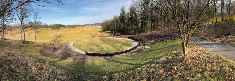 A very 2020 golf course renovation project Golf course hole renovation