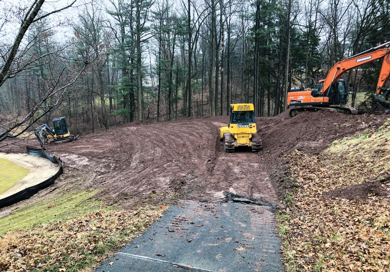 A very 2020 golf course renovation project Golf green renovation