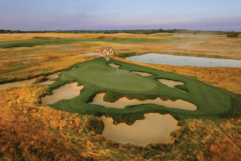 Aerial view of Ghost Creek golf course