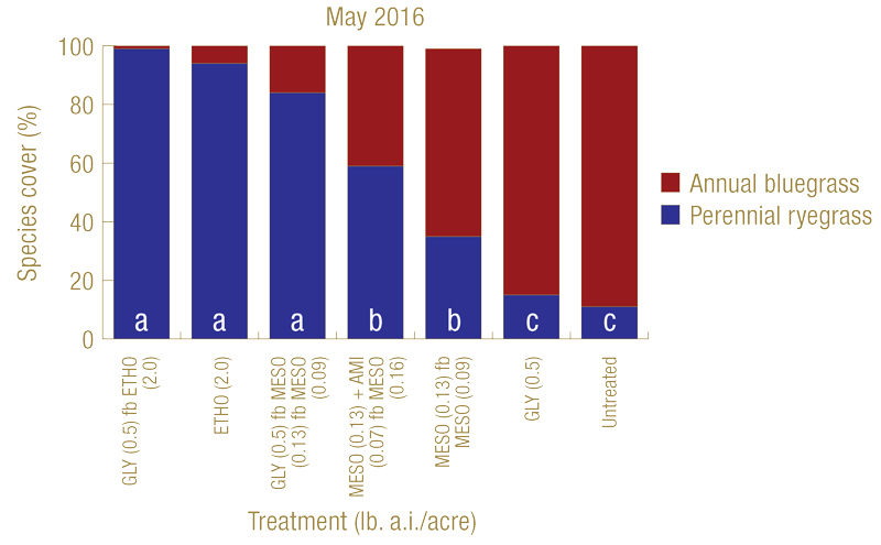The annual bluegrass seedbank vs. perennial ryegrass establishment Perennial ryegrass establishment