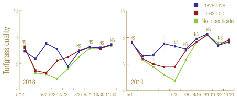 Controlling Poa annua with annual bluegrass weevil and PGRs Poa annua control annual bluegrass weevil