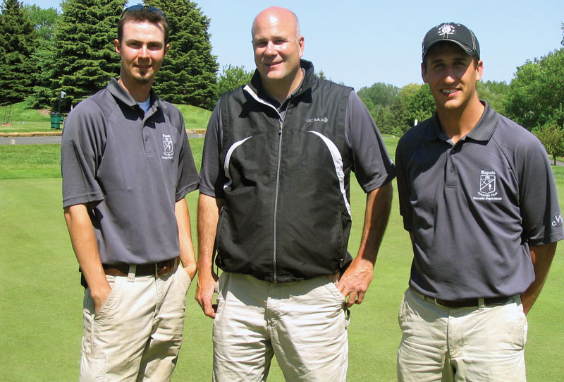 Winter turf damage: The green in the bubble Wayzata Country Club crew