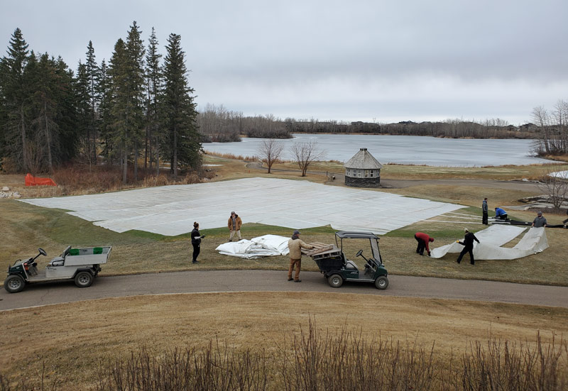 Perfecting winter putting green protection Turfgrass cover winter